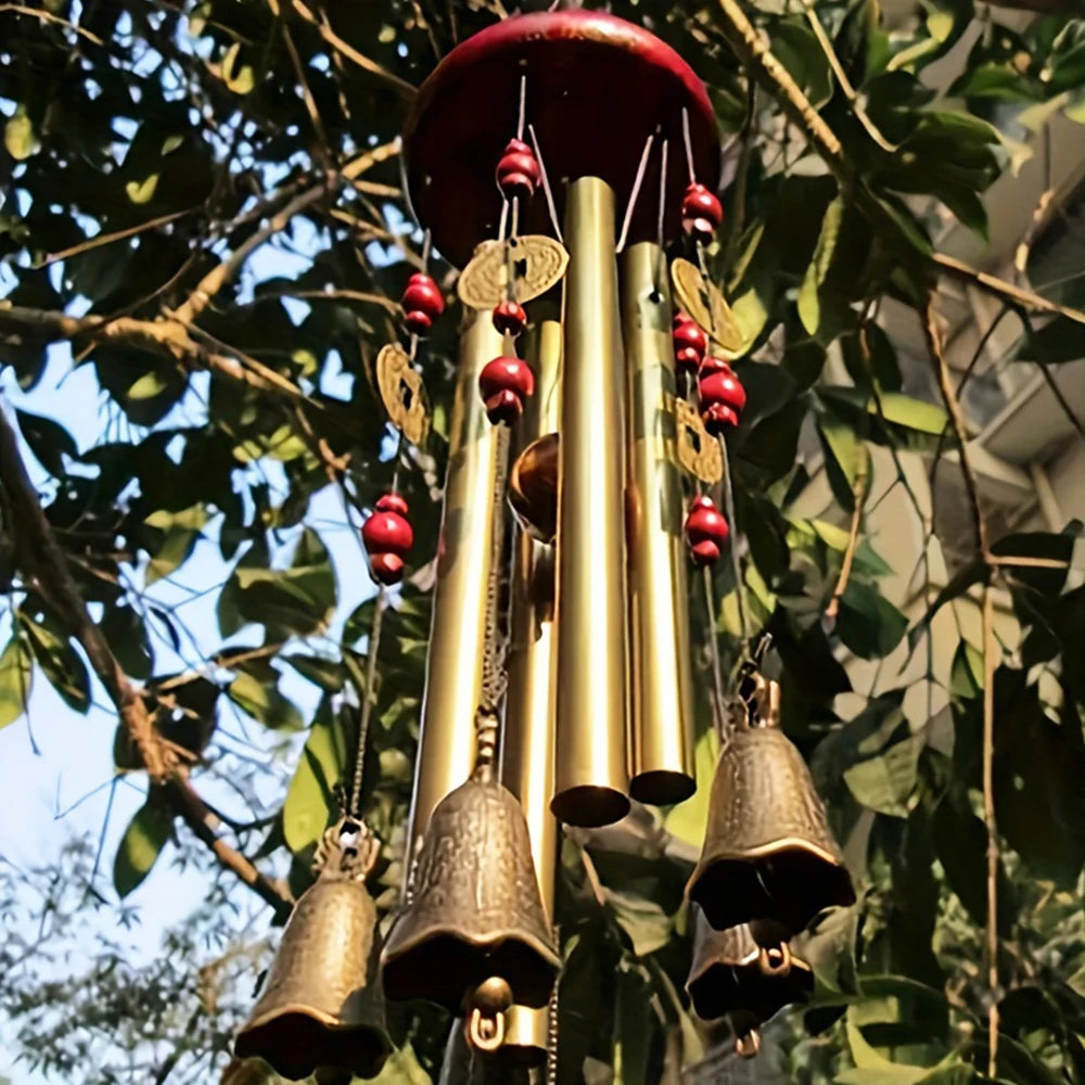 Metal Wind Chime Tubes Bells Good Luck Church Bell Outdoor Garden Home Garden Decor Hanging Wind Chime Decor