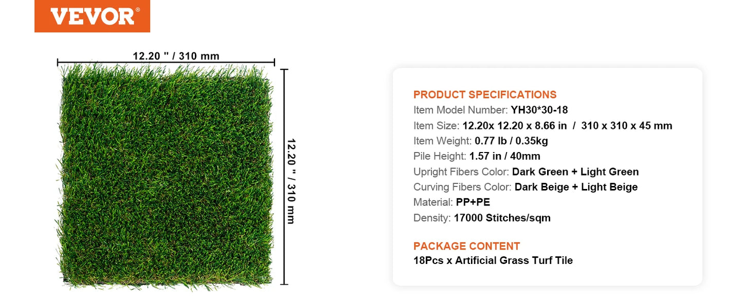 SucceBuy Artificial Grass Rug Turf Outdoor Door Mat