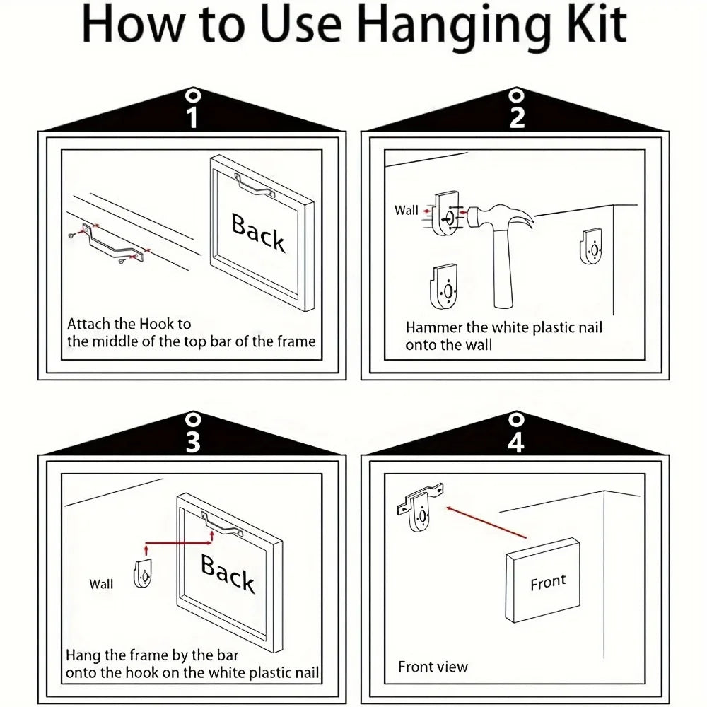 1 1.5-inch chunky wood pine frame interior art mural Home decor mural, modern floral canvas painting, interior decor