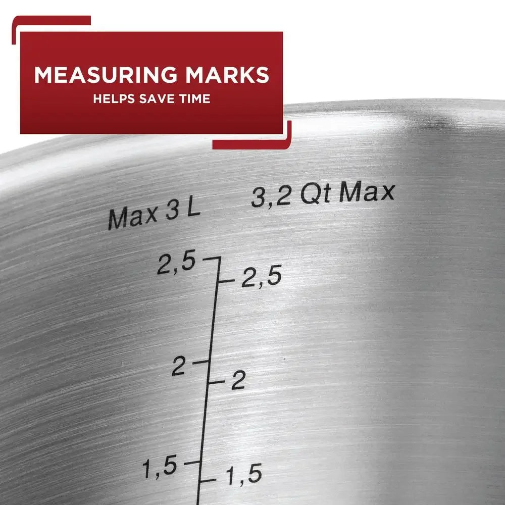 14-Piece Stainless Steel Cookware Set with Straining Lids Induction Base Measuring Marks Dishwasher Safe Oven Safe Comfortable