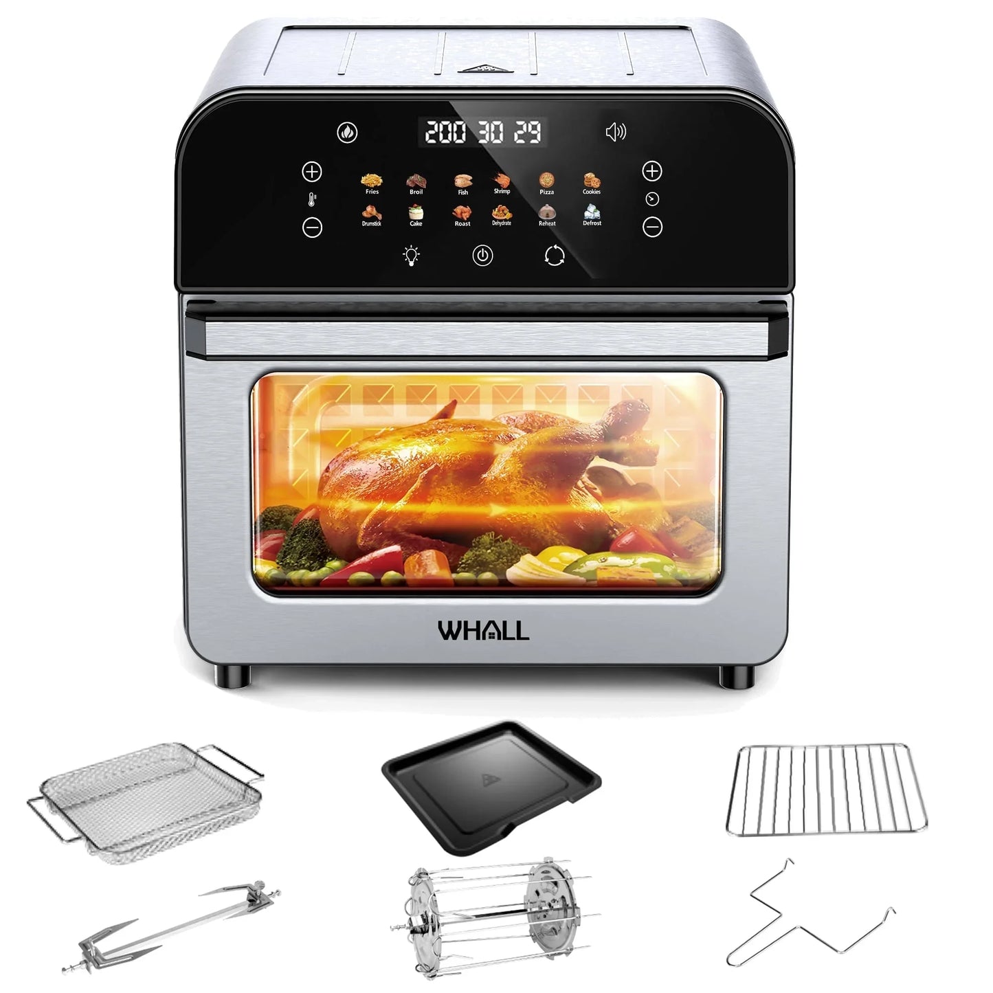 WHALL Air Fryer Toaster Oven With Presets And Viewing Window