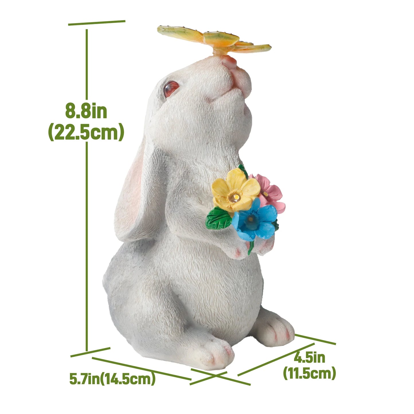 1pc Solar Bunny Light Garden Statue, Animals Rabbit Garden Sculpture For Yard And Garden Decor, Lawn Ornaments,Christmas Gifts