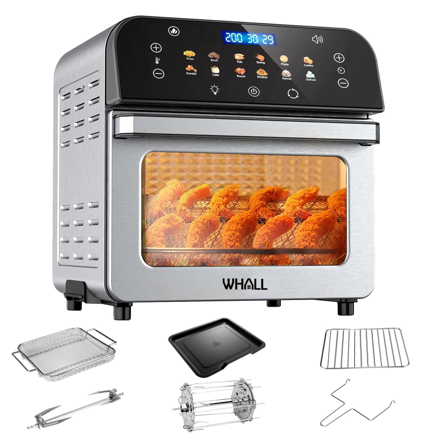 WHALL Air Fryer Toaster Oven With Presets And Viewing Window