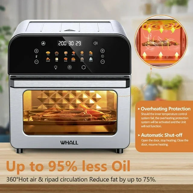 WHALL Air Fryer Toaster Oven With Presets And Viewing Window