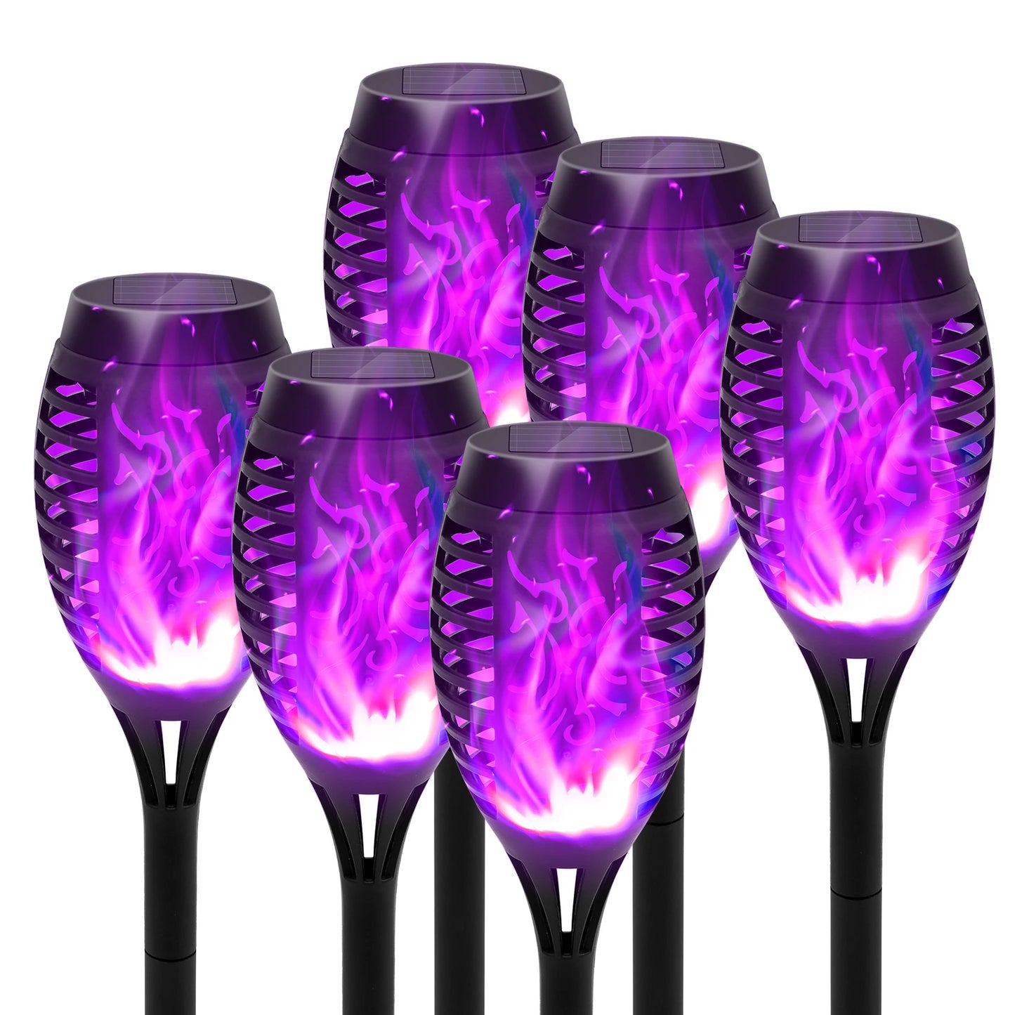 Solar Flame Light Outdoor Flickering Torch For Garden Lawn Patio