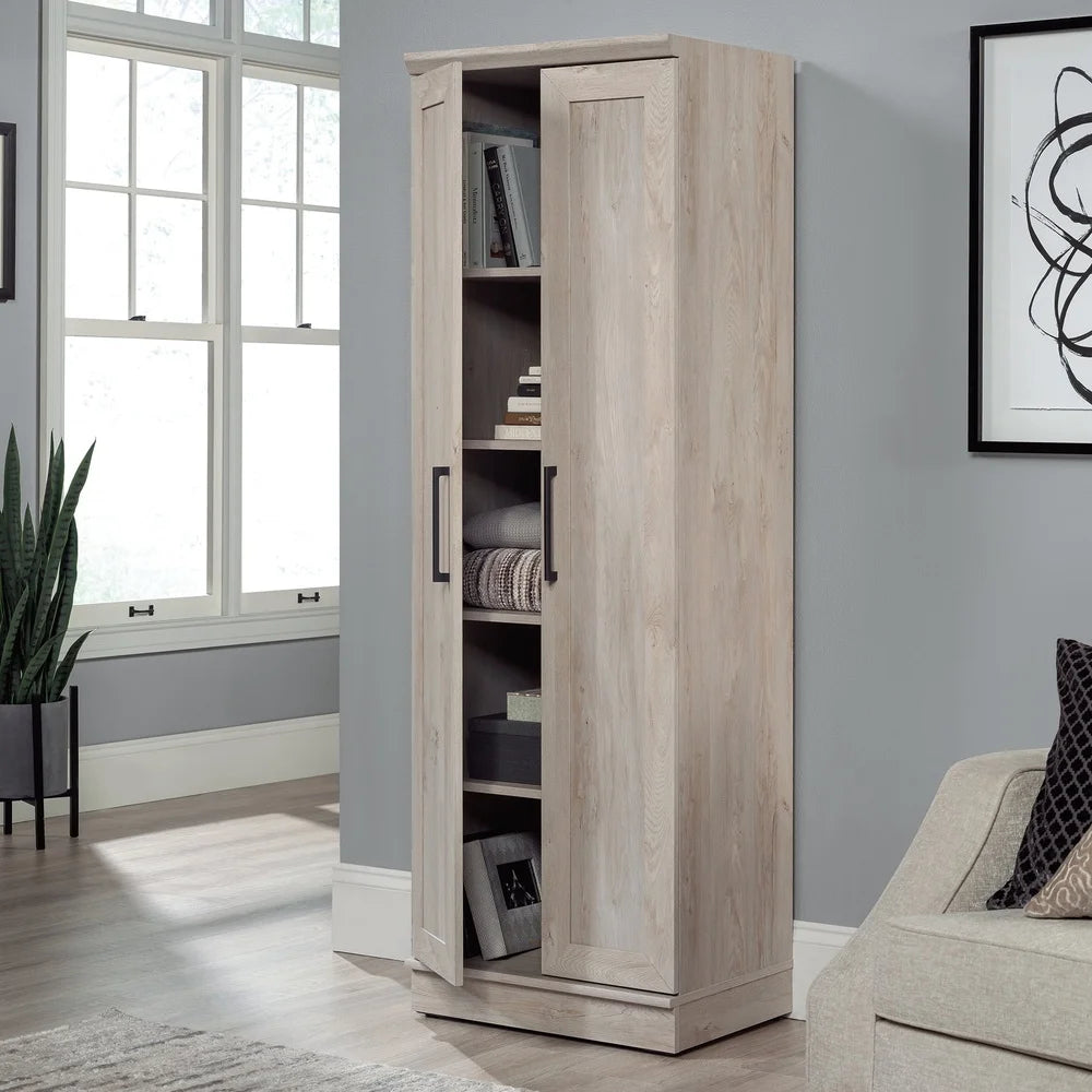 Drawer Two Door Storage Cabinet With Adjustable Shelves