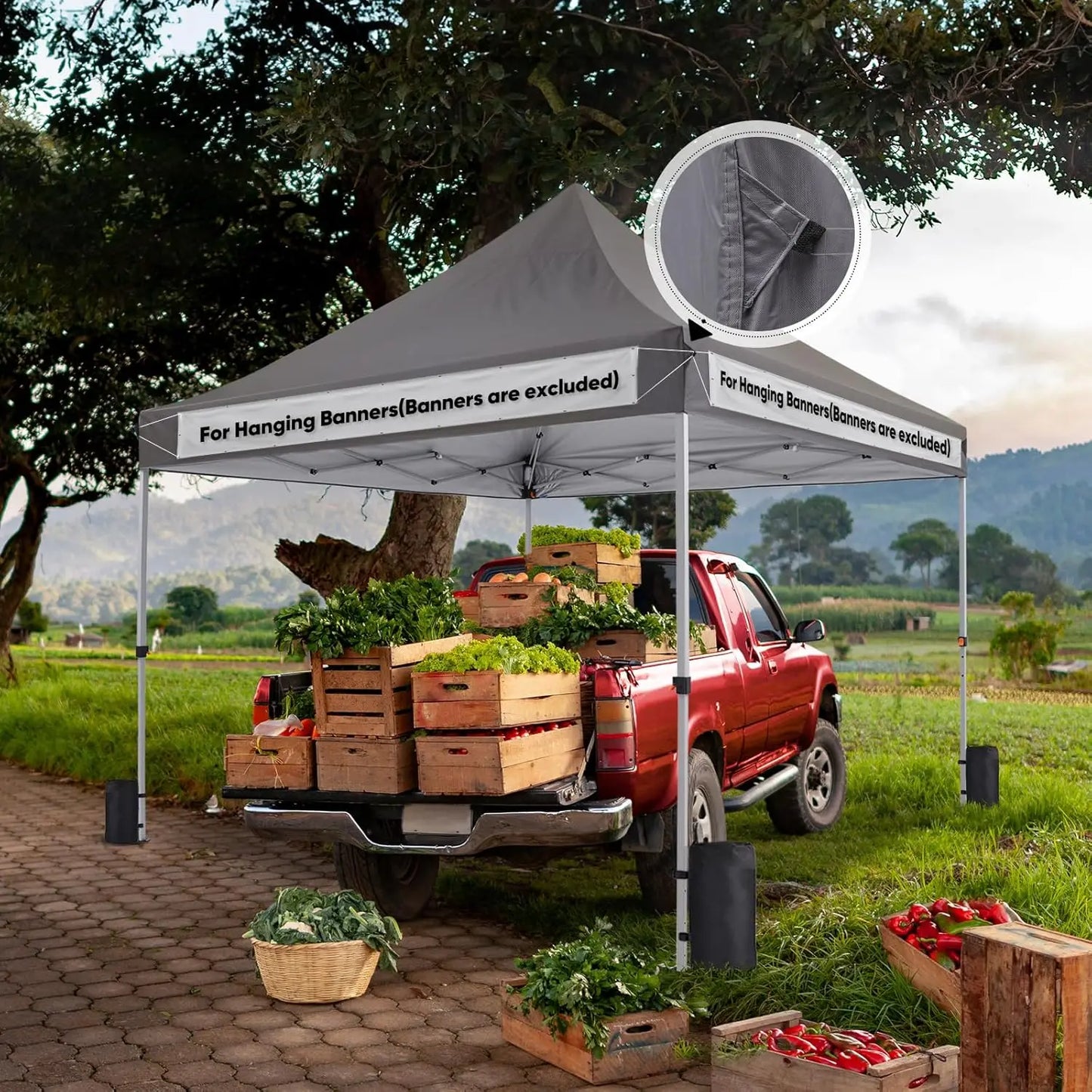 10x10 Heavy Duty Pop Up Canopy Tent- Easy up Outdoor Commercial Canopies, Waterproof, 11ft Interior Height, Easy Setup