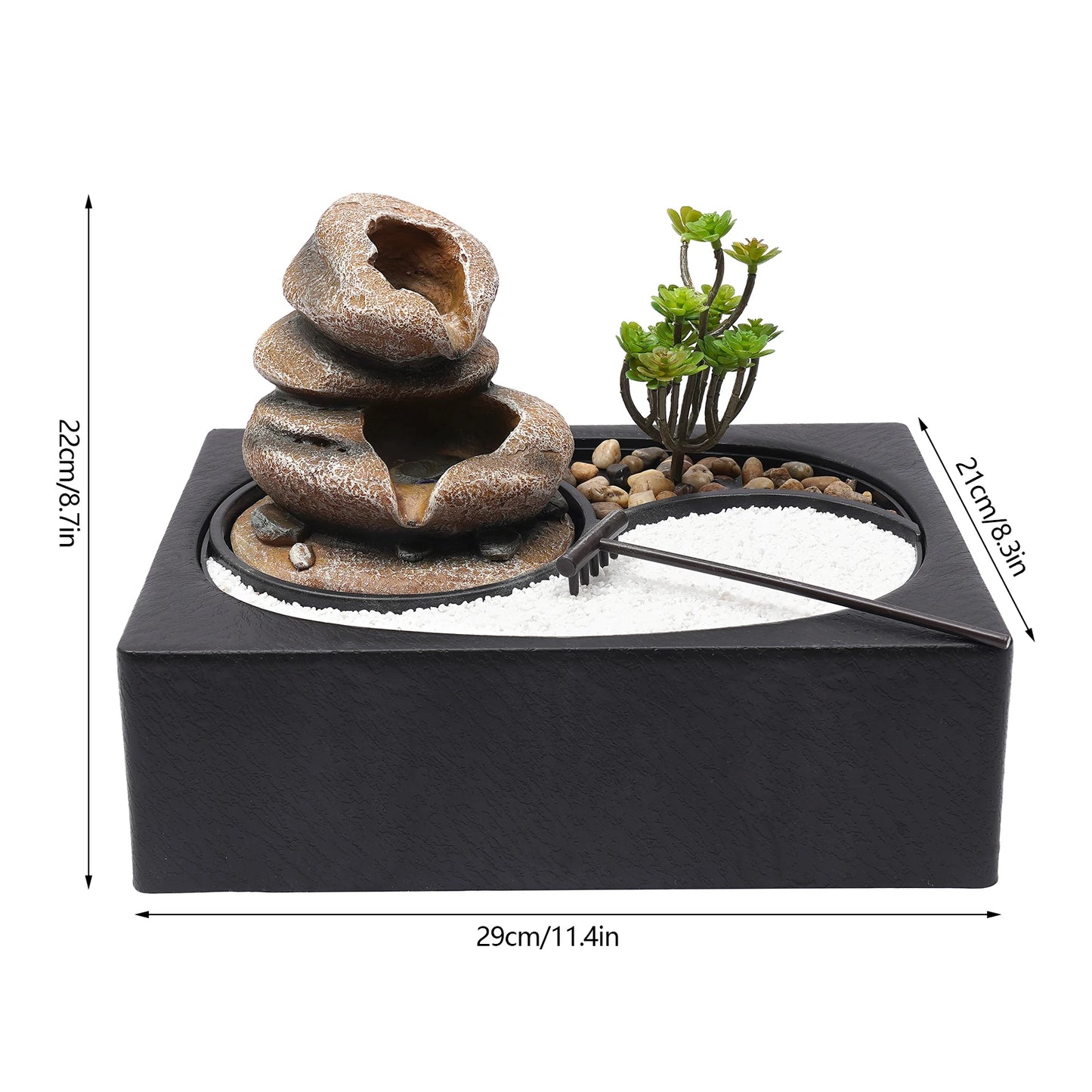 Hign-concerned Indoor Relaxation Desktop Fountain Waterfall Rockery Sand Garden