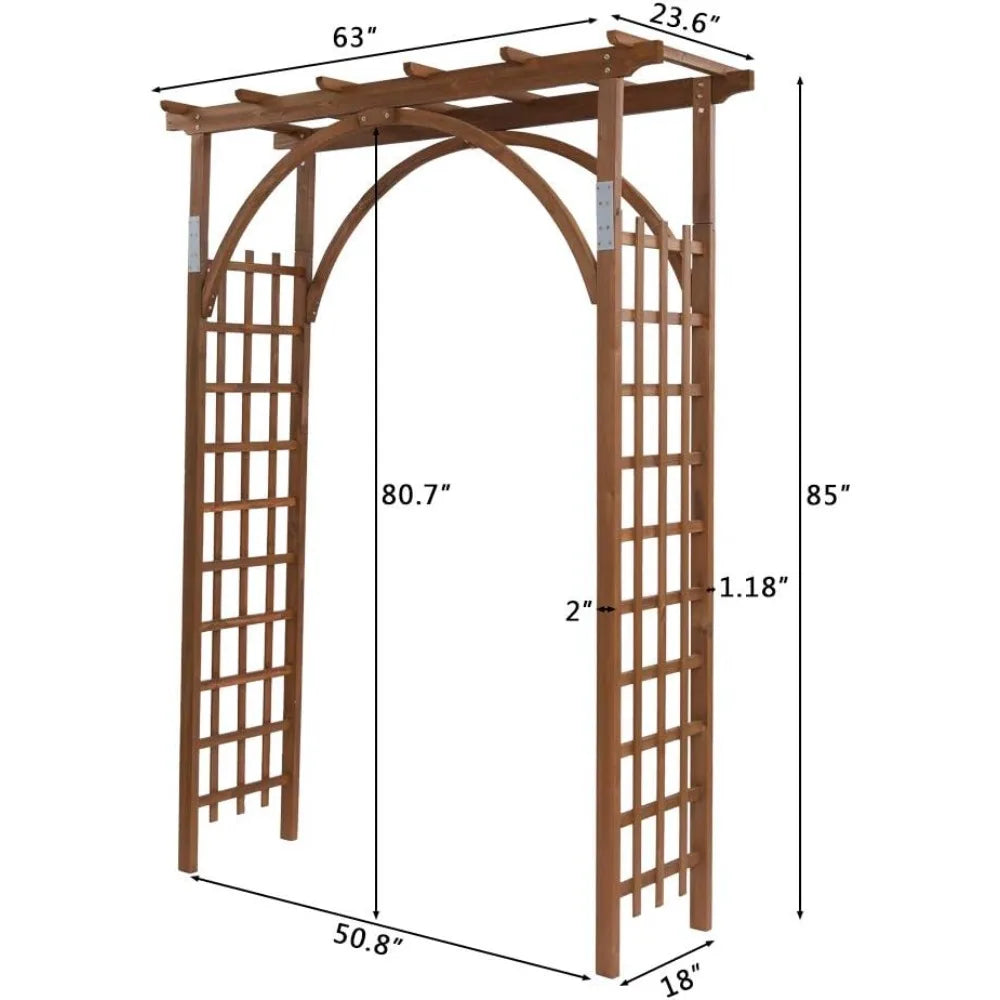 Wooden Garden Arbor Wedding Arch For Ceremony And Patio Trellis