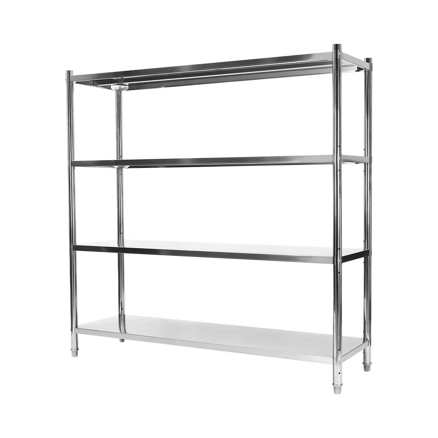 Heavy Duty 4-Tier Shelving 58.1"Wx17.5"Dx58.1"H - 1320LB Capacity Stainless Steel Storage Rack for Warehouse & Garage