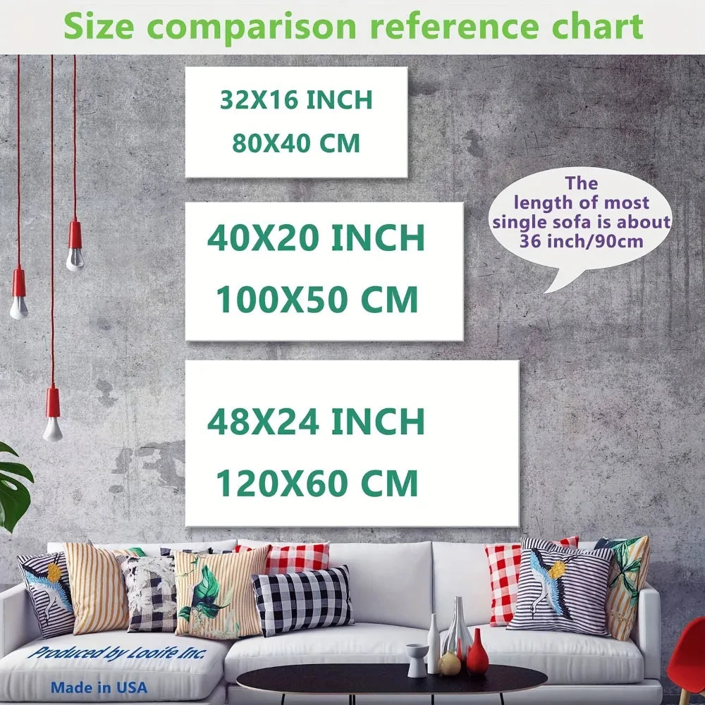 Modern abstract canvas art "Line Dance" Dynamic geometric design, 1.5 "thick heart pine frame, interior decoration