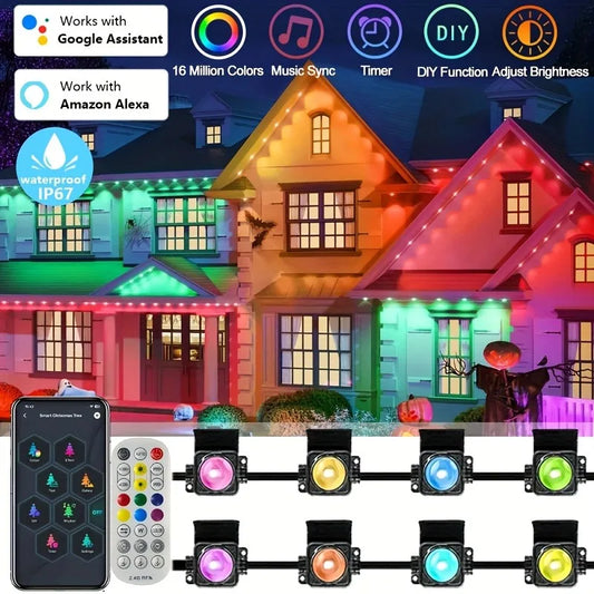 MIMIRGB Permanent Outdoor Smart Lights With Remote