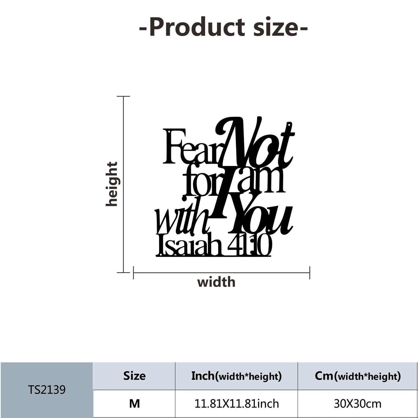 1pc Isaiah 41:10 Metal Bible Verse, Christian Home Decor Bible Metal Wall Art For Home Room Living Room Office Decor