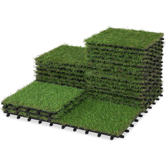 Interlocking Artificial Grass Tiles For Gardens And Balconies