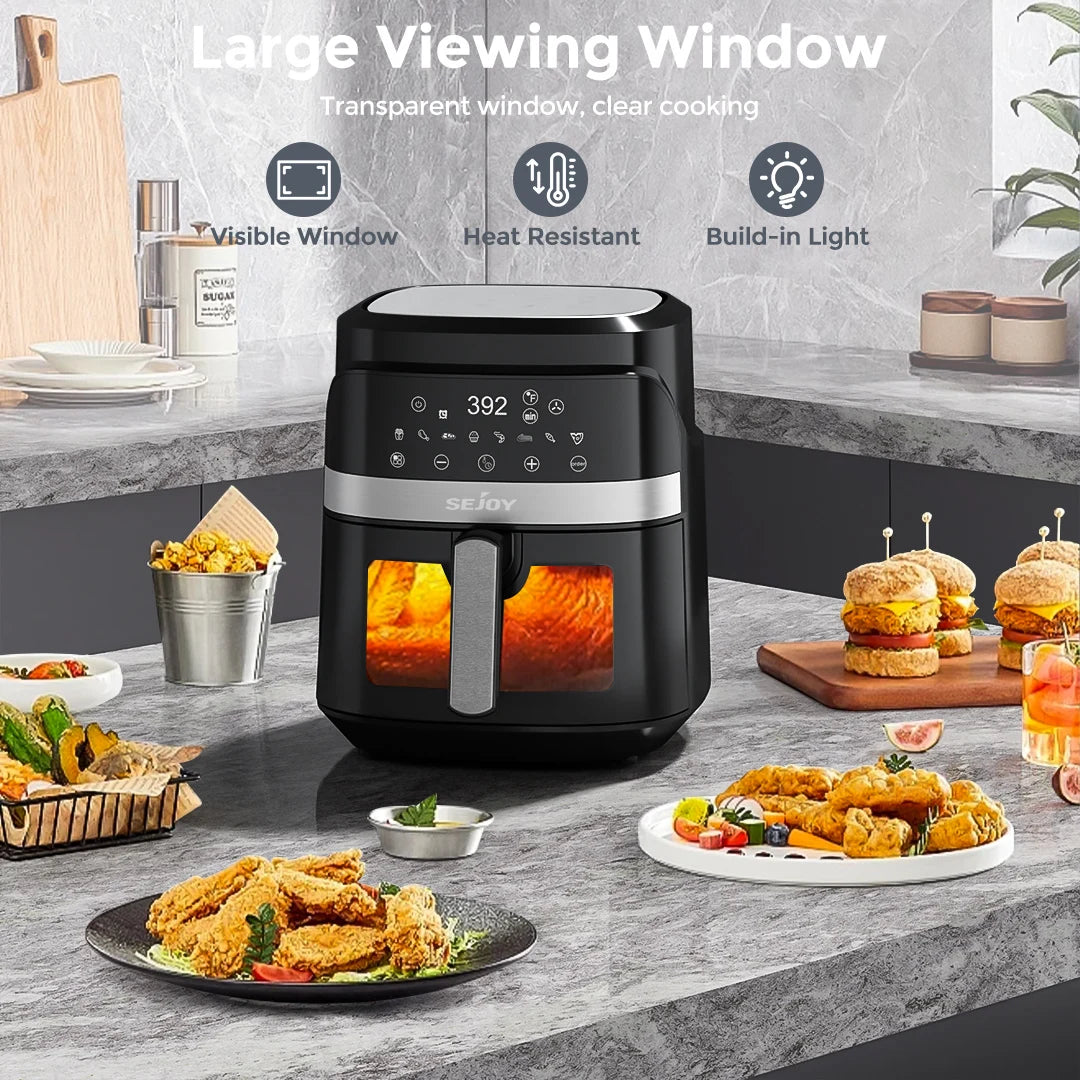 Sejoy 8-In-1 Air Fryer Oven Oilless Cooker Keep Warm
