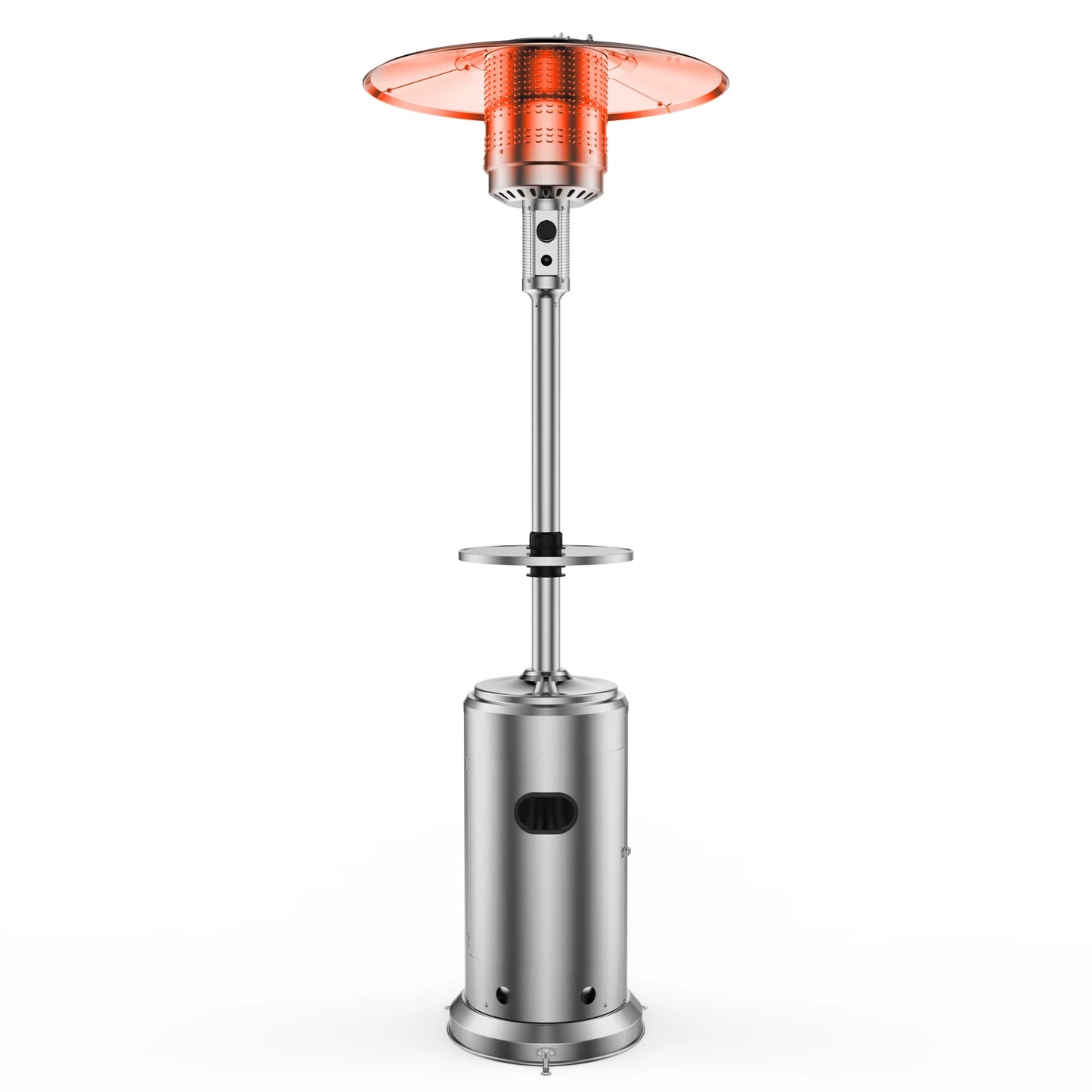DishyKooker 42000 BTU Propane Umbrella Outdoor Patio Heater Stainless Steel