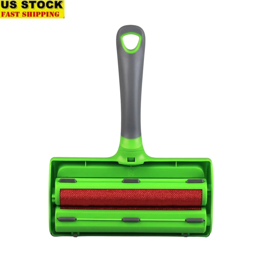 XMSJ Pet Hair Remover Tool Dual Wheel Self Cleaning