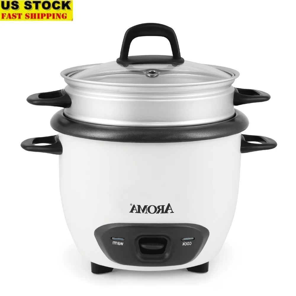 XMSJ 6 Cup Rice Cooker With Steam Tray Keep Warm Function