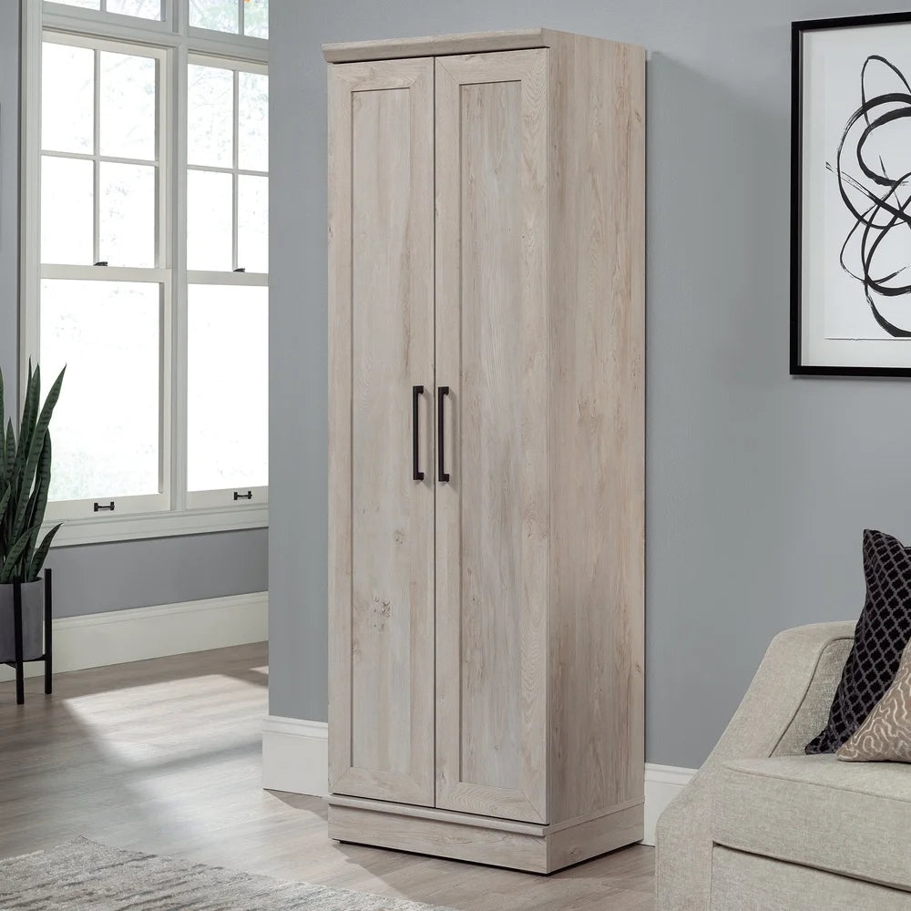 Drawer Two Door Storage Cabinet With Adjustable Shelves