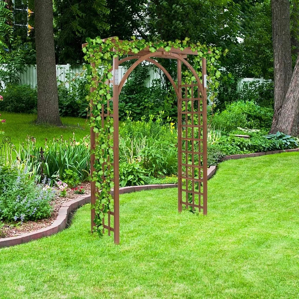 Wooden Garden Arbor Wedding Arch For Ceremony And Patio Trellis