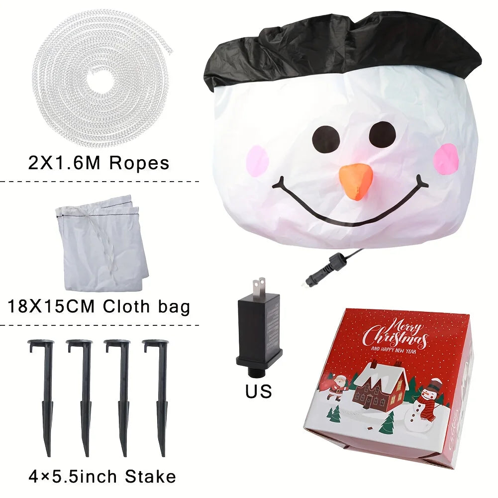 Christmas Inflatable Snowman With Built In LED Lights For Garden