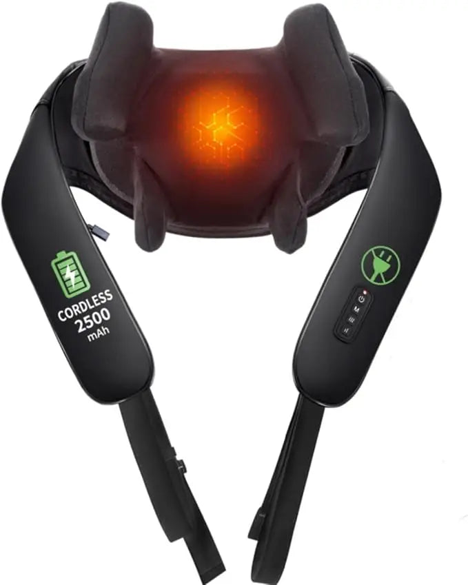 MASGREE Cordless Shiatsu Neck And Back Massager With Heat