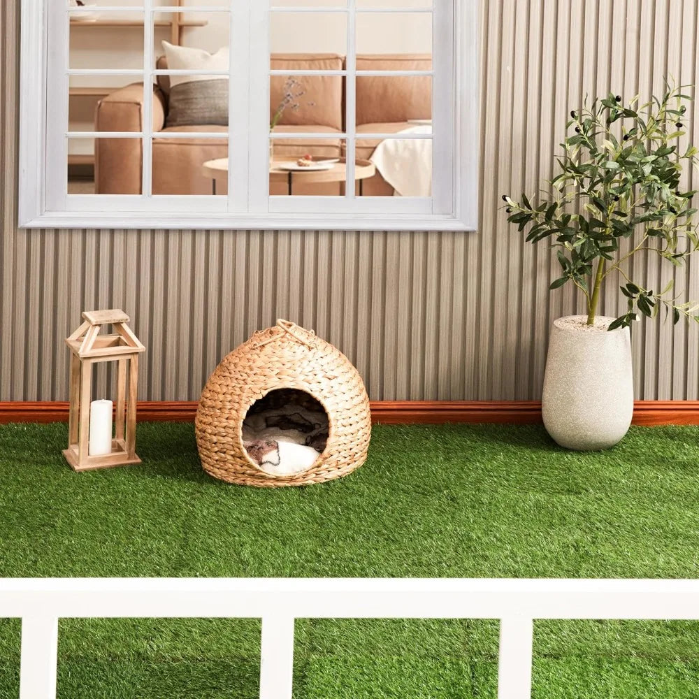 Interlocking Artificial Grass Tiles For Gardens And Balconies