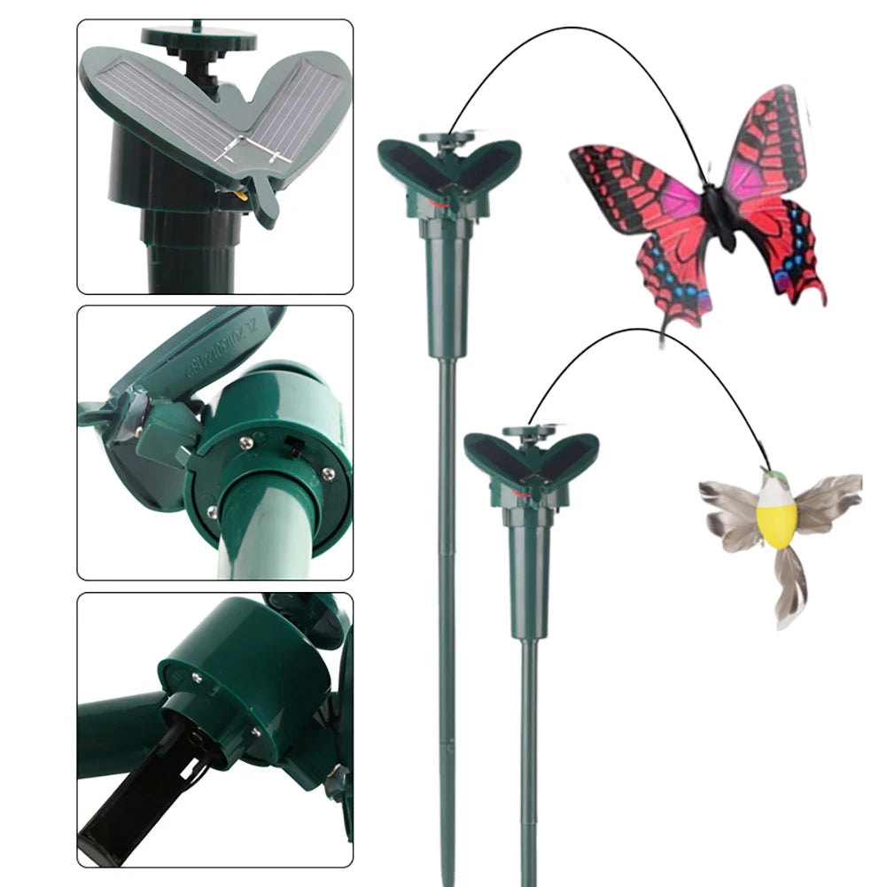 Shunmaii Solar Dancing Butterfly Bird Garden Stake Ornament