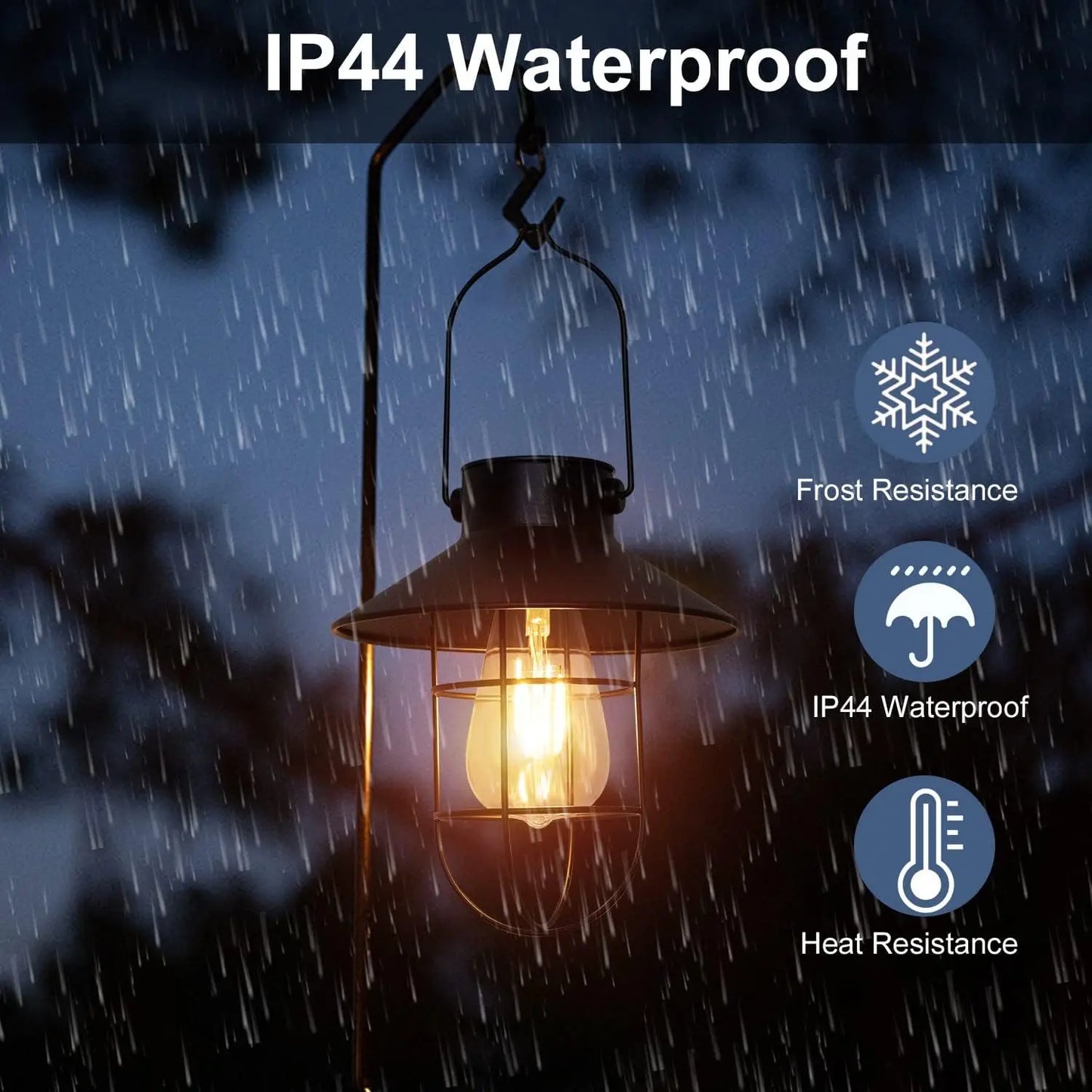 SZRSTHH 2 Pack Waterproof Outdoor Solar Lights Pendant Lamps