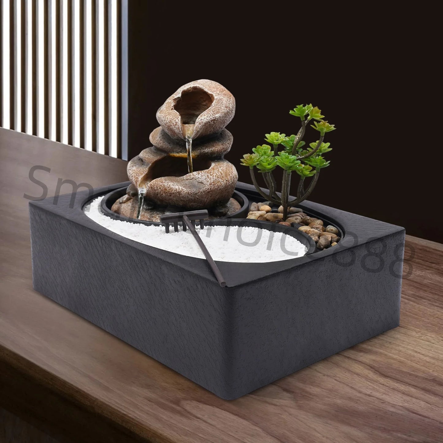 Hign-concerned Indoor Relaxation Desktop Fountain Waterfall Rockery Sand Garden