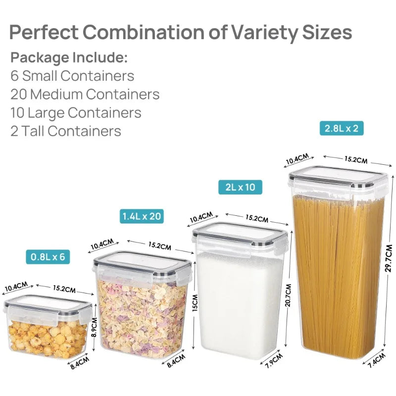 Vtopmart Airtight Food Storage Containers Set Pantry Bins