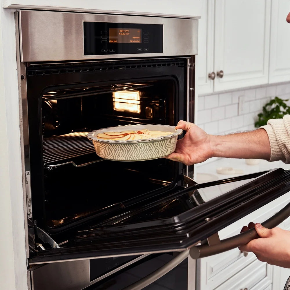 10 Piece Stoneware Bakeware Set with Spatulas Whisk Durable Ceramic Non-Stick Oven Safe Dishwasher Safe Ideal Baking Serving