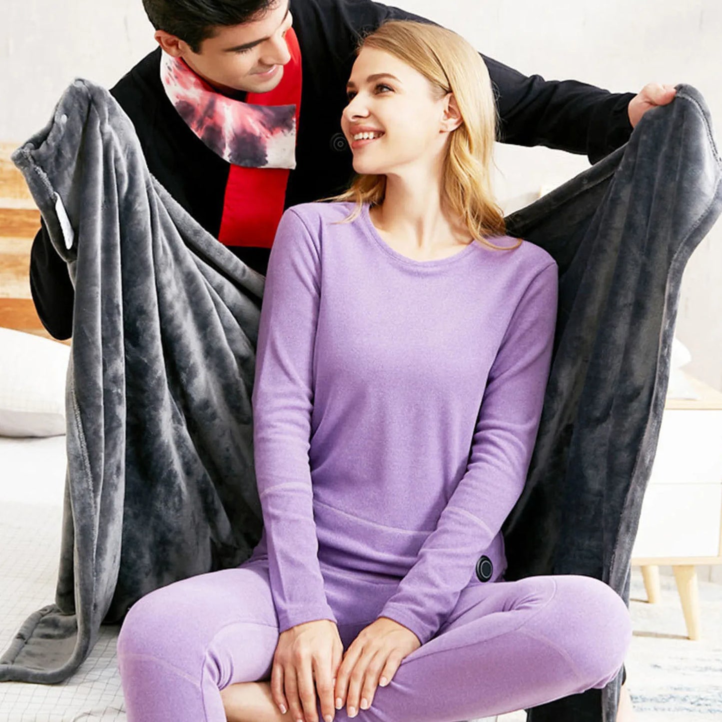 Electric Heated Blanket USB Powered 3 Levels Adjustable Fast Heating Heated Throw Cover for Home