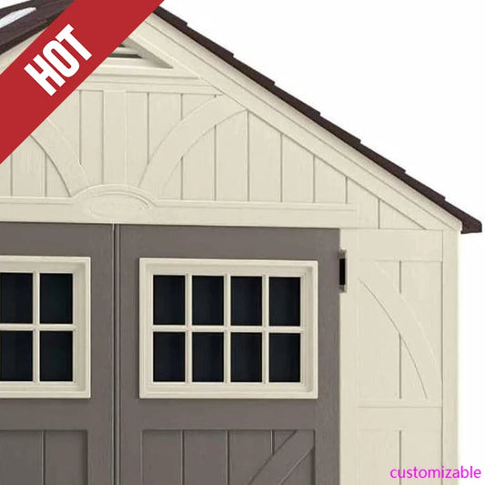 XMSJ Tremont Resin Shed Backyard Storage With Skylights