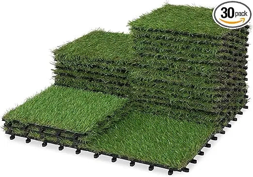 Interlocking Artificial Grass Tiles For Gardens And Balconies