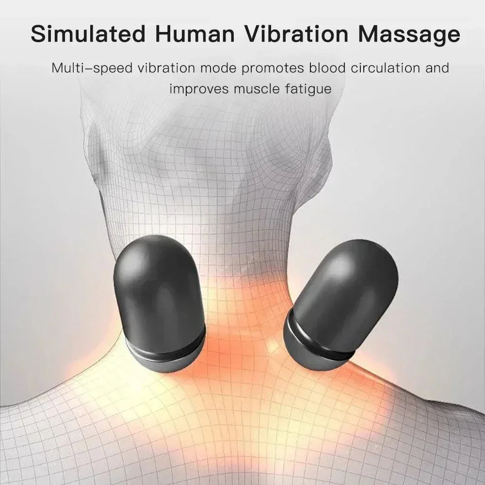 Okayso Electric Neck Massager With Heat Vibration Traction Pillow