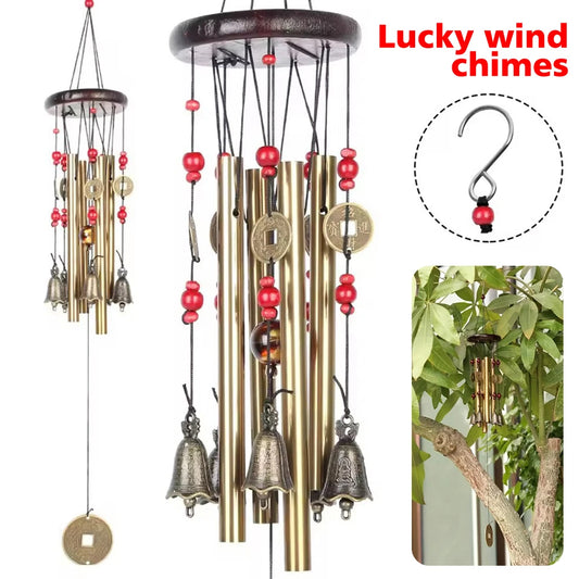 Metal Wind Chime Tubes Bells Good Luck Church Bell Outdoor Garden Home Garden Decor Hanging Wind Chime Decor