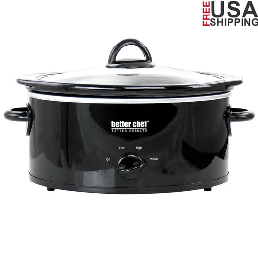 Dutrieux Oval Slow Cooker With Removable Stoneware Crock Glass Lid