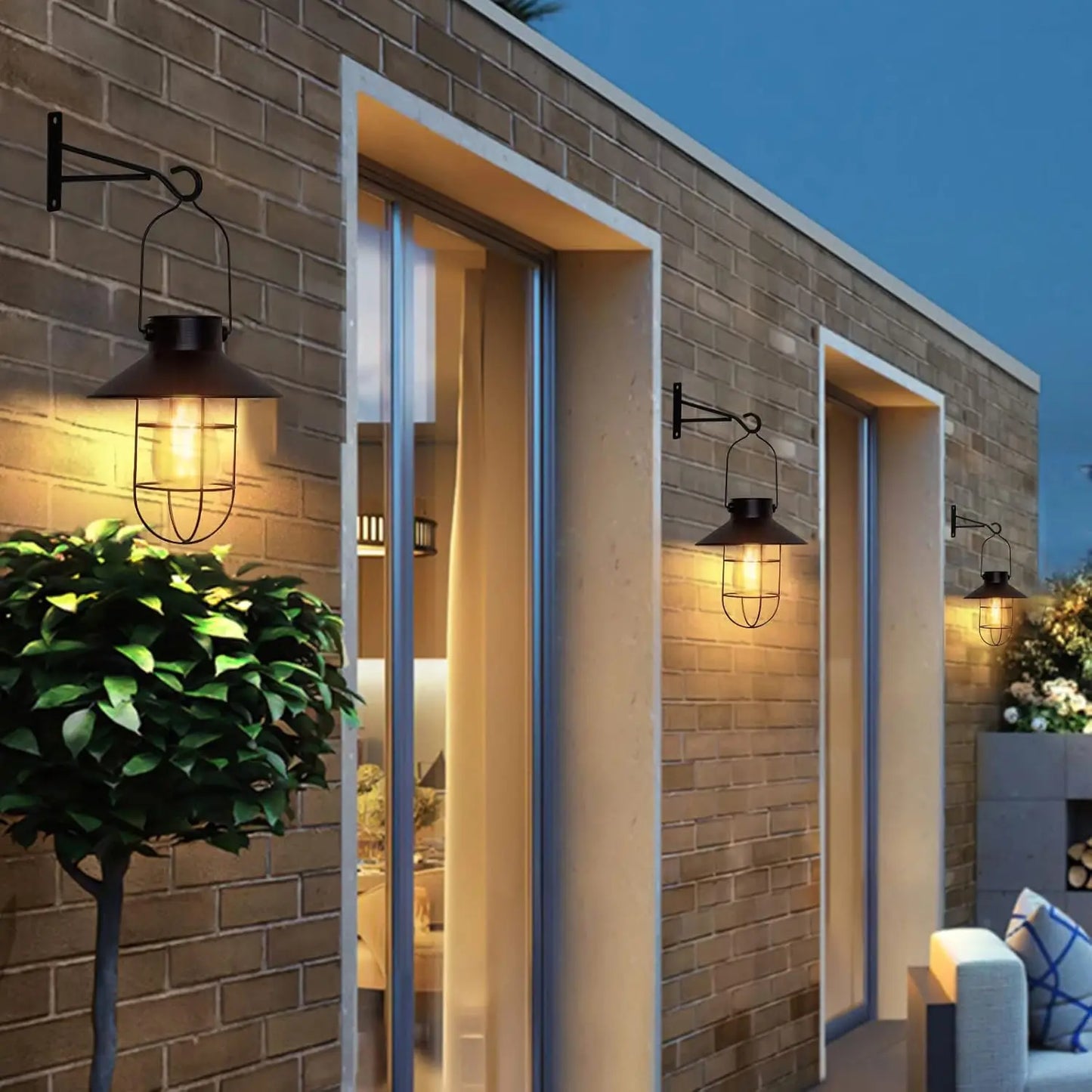 SZRSTHH 2 Pack Waterproof Outdoor Solar Lights Pendant Lamps