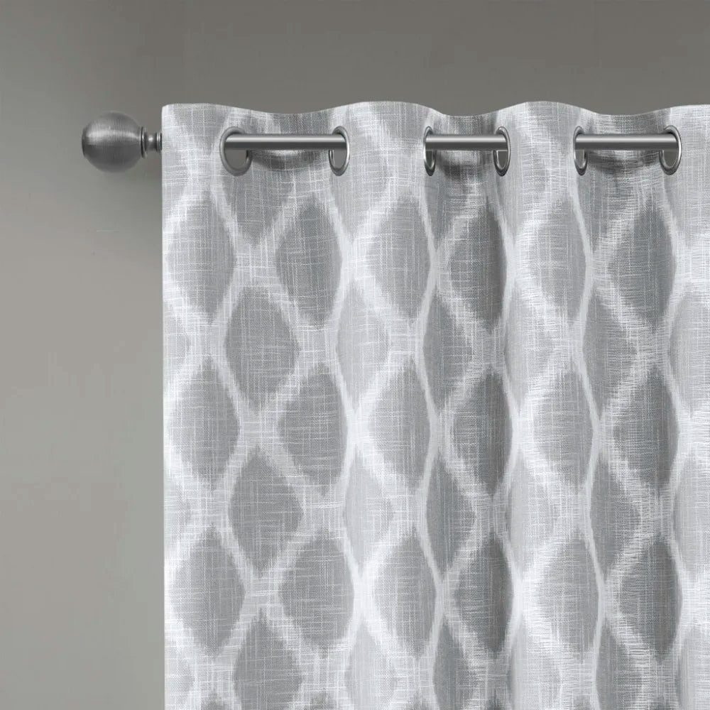 Printed Ikat Blackout Curtain Panel(Only 1 Pc Panel)