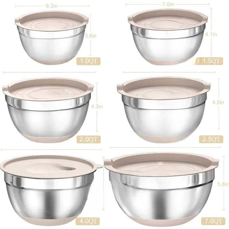 Hign Concerned Mixing Bowls With Airtight Lids Set 26 Piece