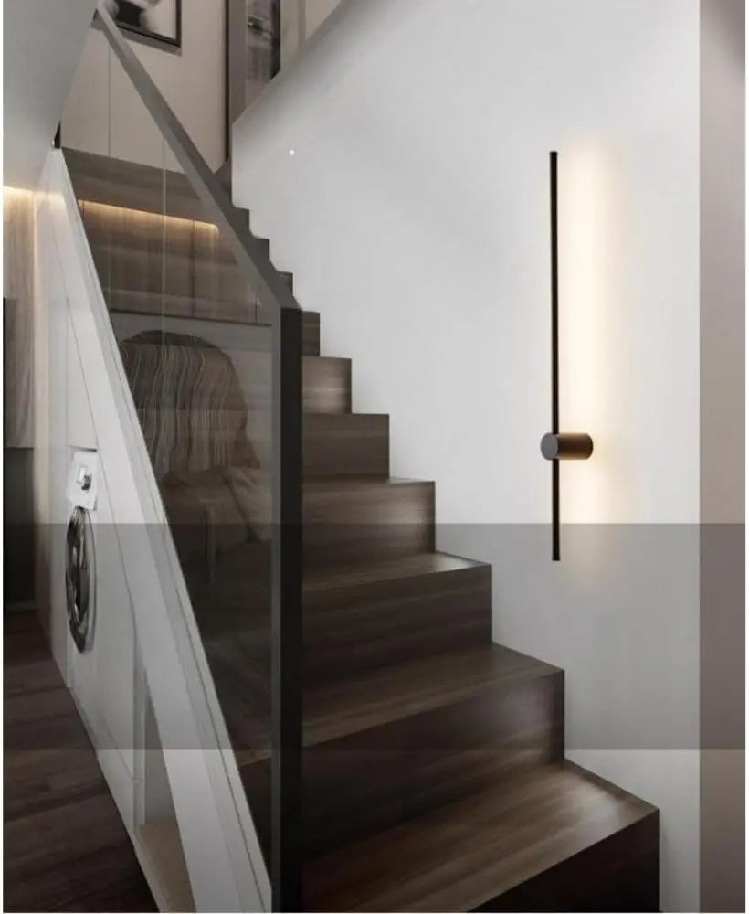 1pcs 40inch LED Linear Wall Lamp, Indoor Long Strip Lighting Fixture IP67 Waterproof Wall Sconce, Wiring Installation Required