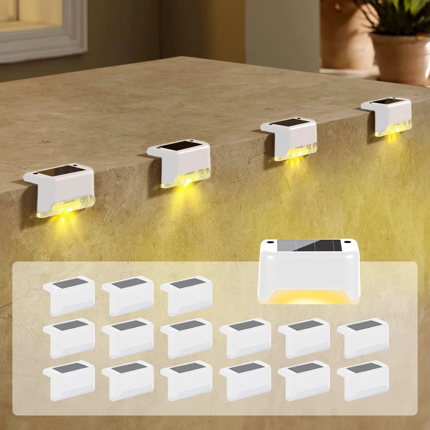 Hignconcerned Solar Deck Lights Step Light For Stairs