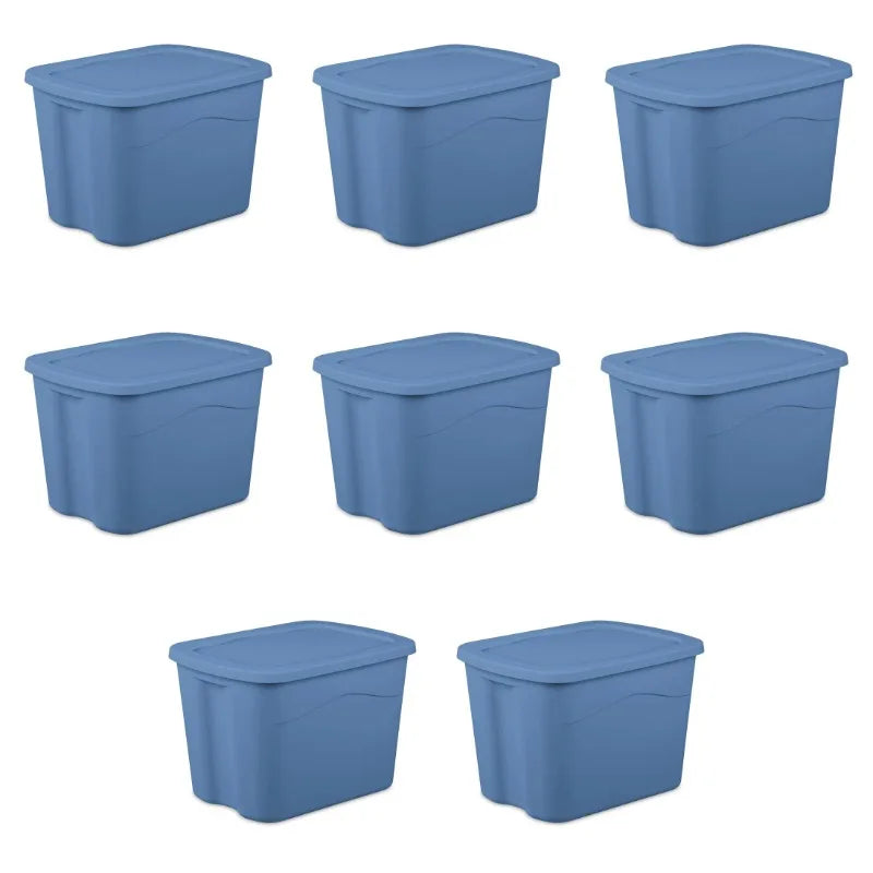 Sterilite Durable Plastic Storage Bin With Snap On Lid