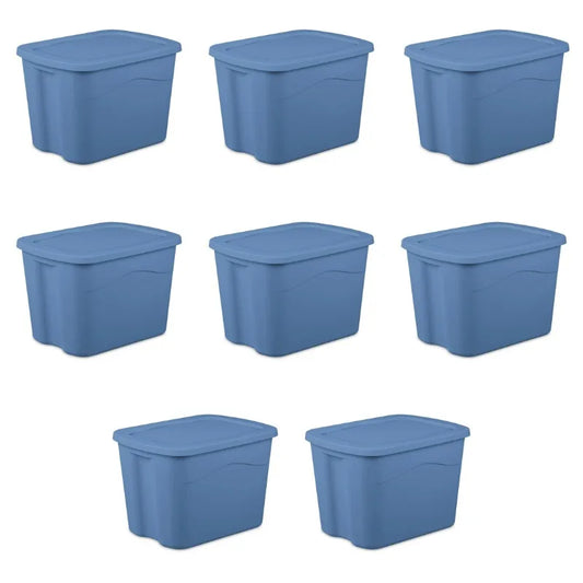 Sterilite Durable Plastic Storage Bin With Snap On Lid