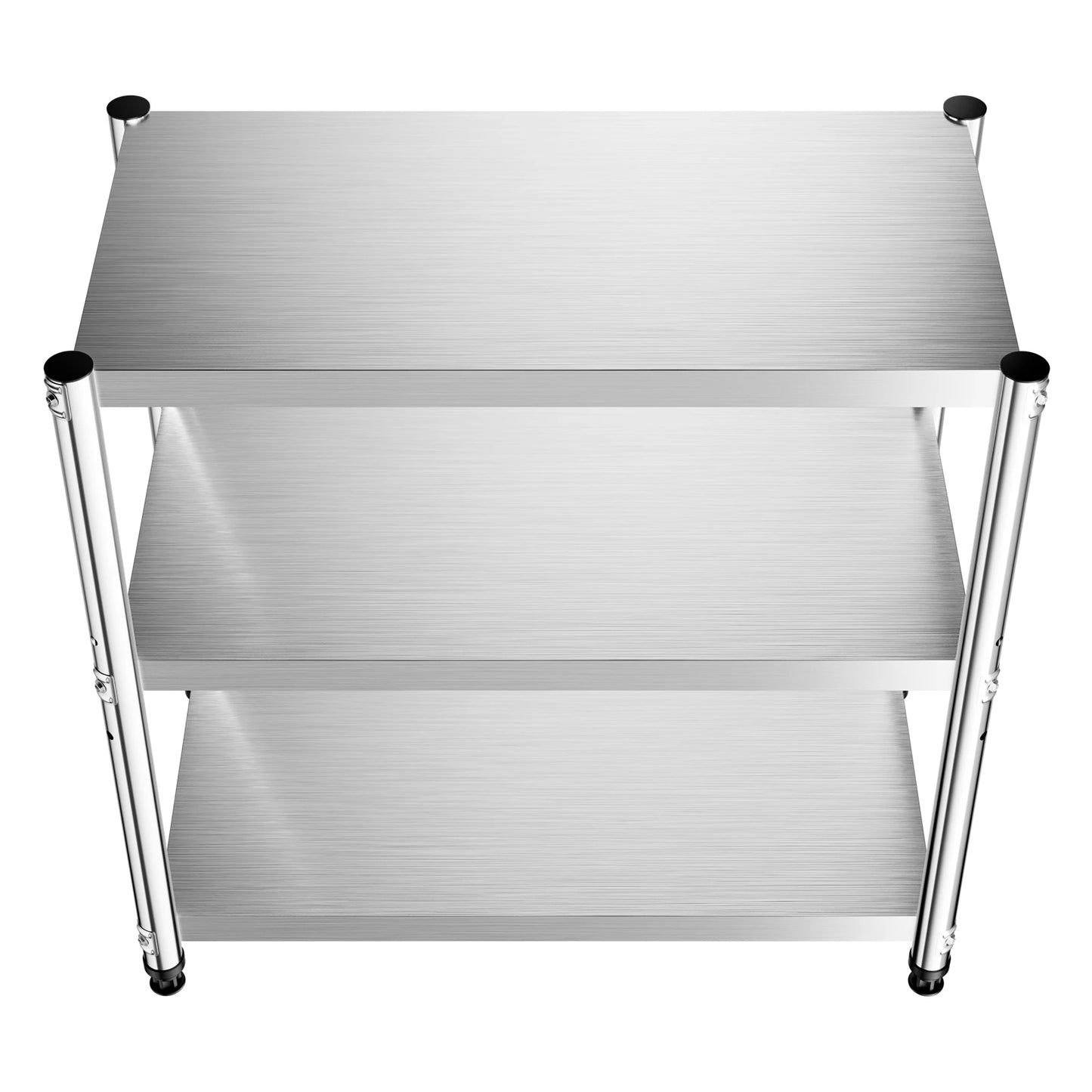 3 Tier Kitchen Storage Rack,Stainless Steel Shelves,Kitchen Storage Organizer,Microwave Rack for Pantries, Restaurants,Kitchens
