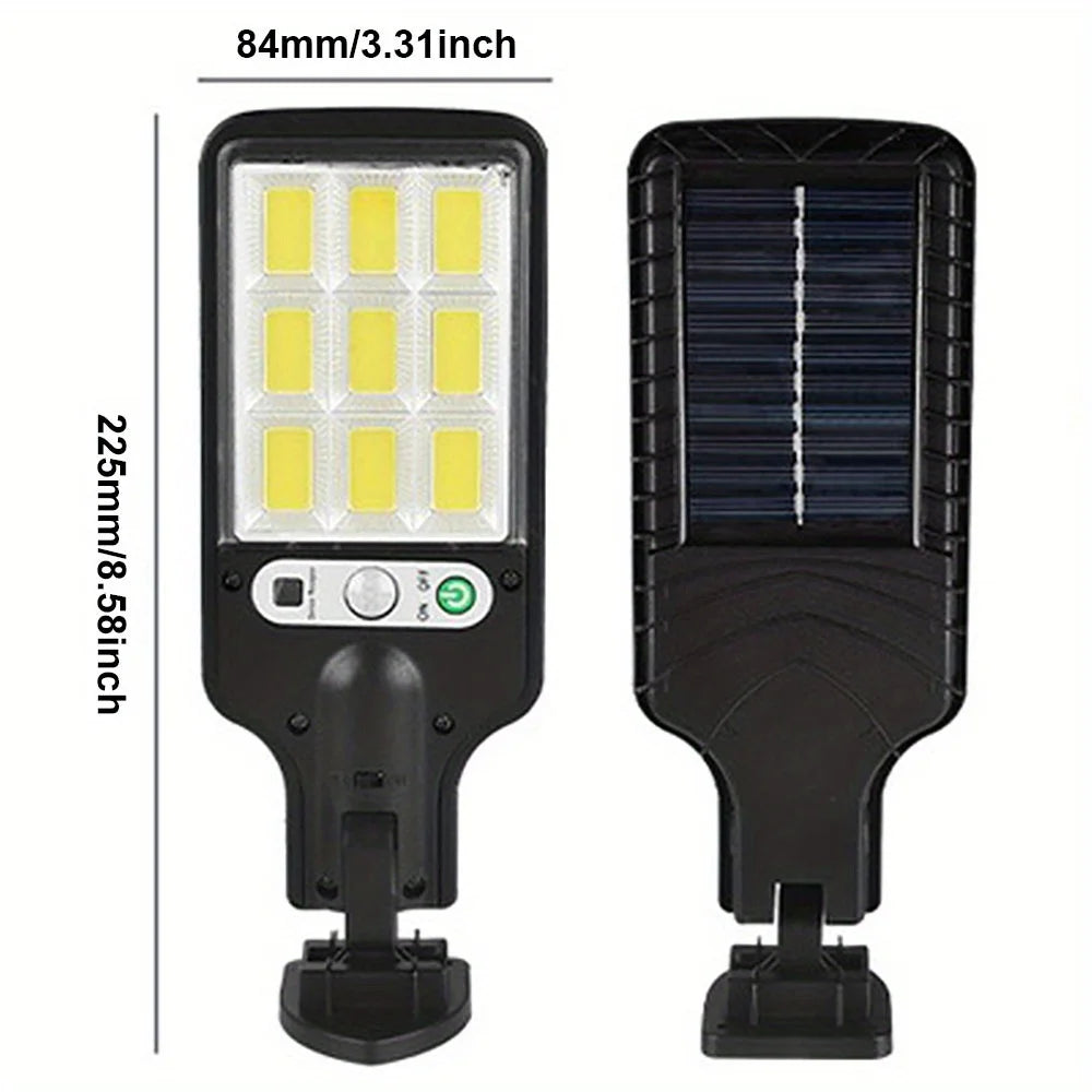 1/2pc Outdoor Solar Lights - 108 COB Solar Wall Lights - 3 Lighting Modes Motion Sensor Light For Garden Wall Patio Path Lightin