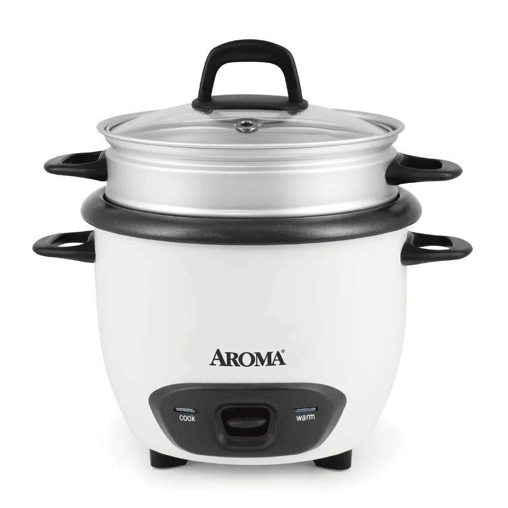 XMSJ 6 Cup Rice Cooker With Steam Tray Keep Warm Function
