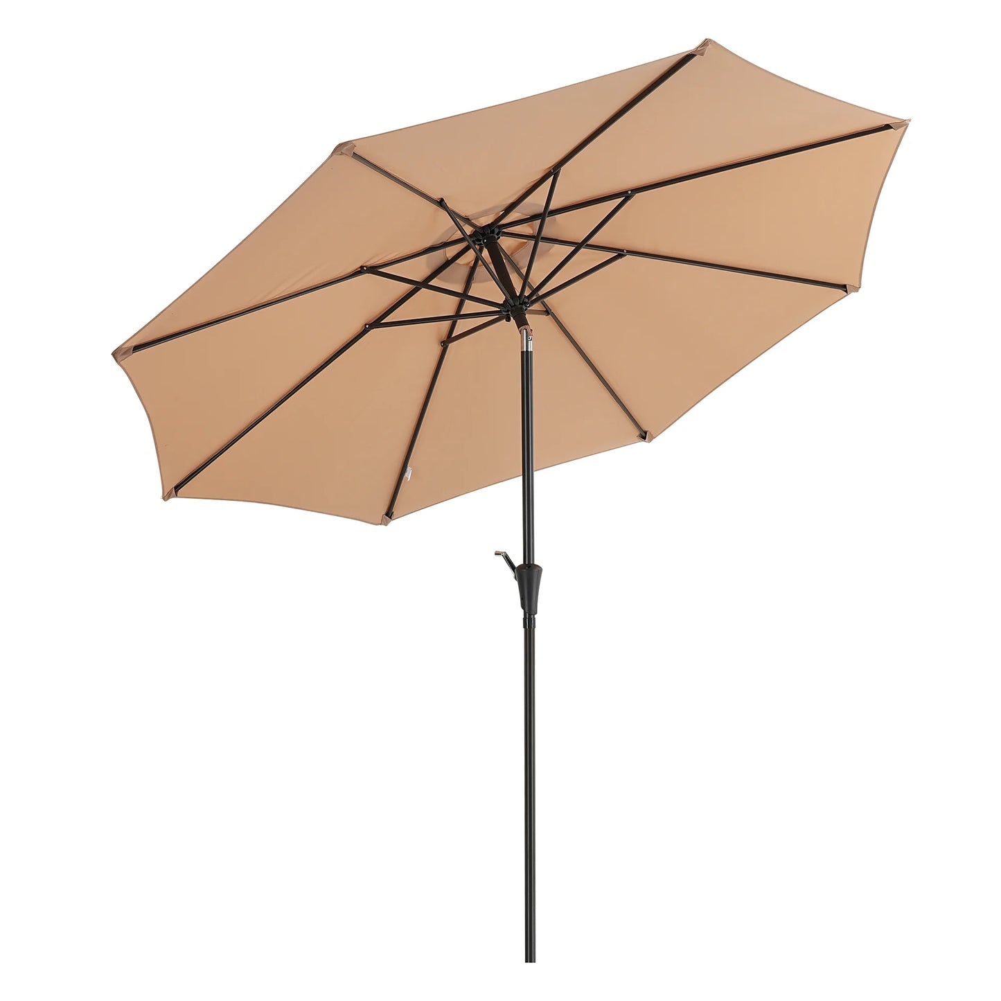 Blissun Outdoor Patio Umbrella With Tilt And Crank 8 Ribs