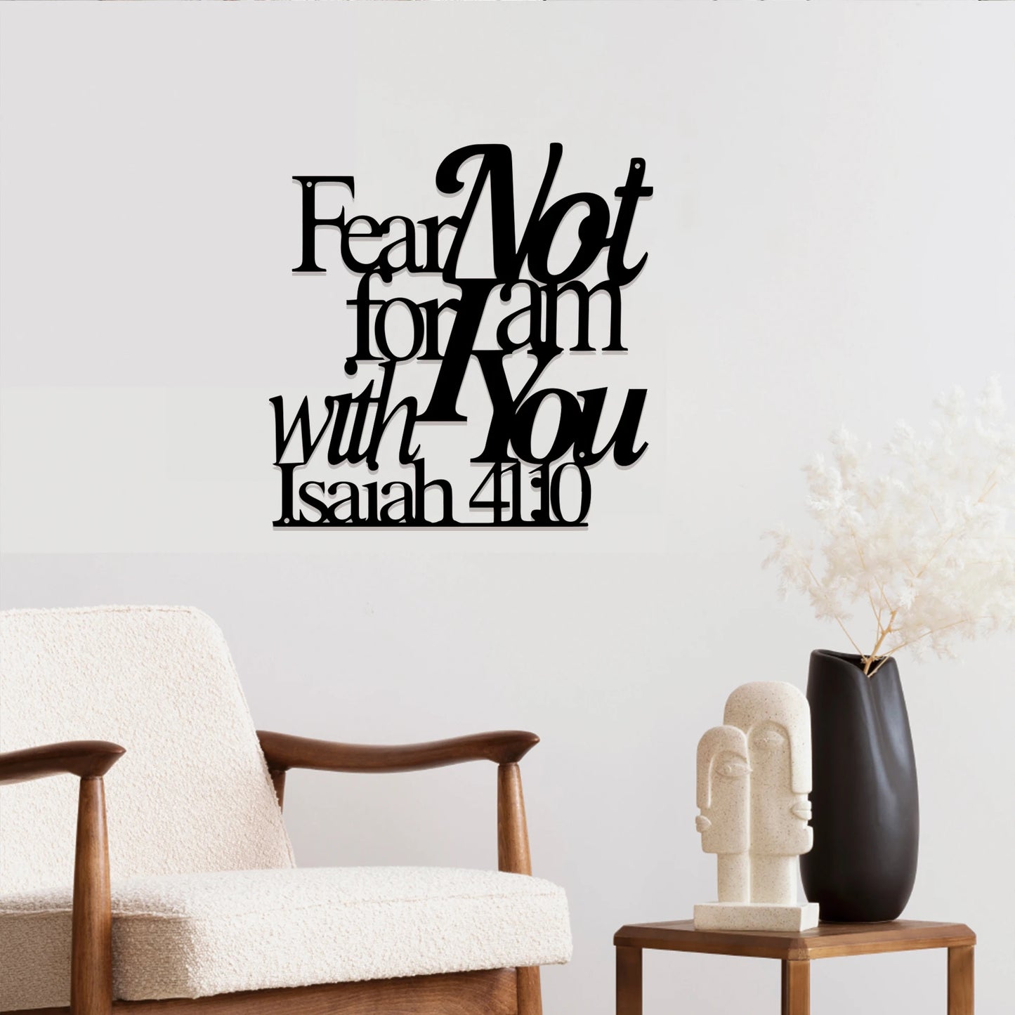 1pc Isaiah 41:10 Metal Bible Verse, Christian Home Decor Bible Metal Wall Art For Home Room Living Room Office Decor